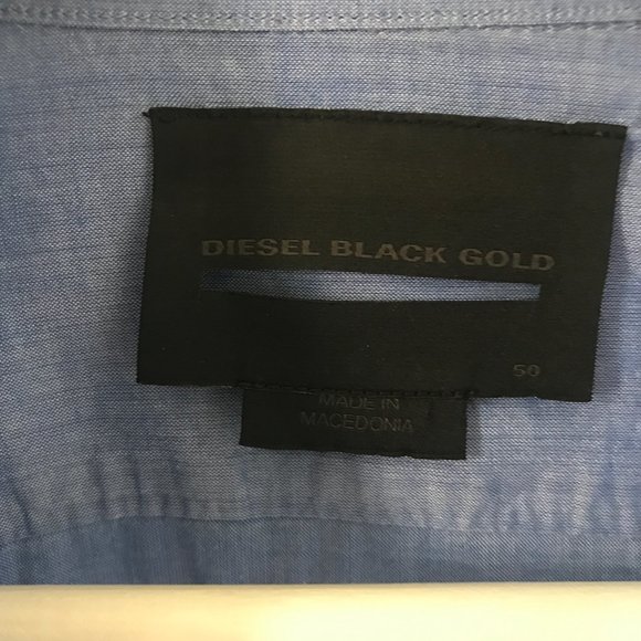 Diesel Black Gold Mid Blue End Casual Dress Shirt - Picture 10 of 15